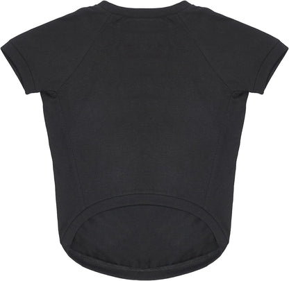 Dog T Shirt, X-Small | Black Small Dog Shirt for Very Small Dogs | Lightweight Semi-Stretch Pull-Over Dog Tshirt for Small Dogs from Peanuts (XS), FF13344