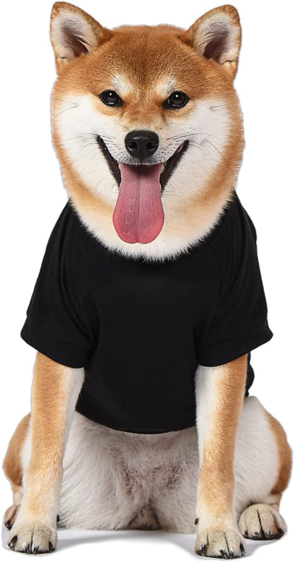 Dog T Shirt, X-Small | Black Small Dog Shirt for Very Small Dogs | Lightweight Semi-Stretch Pull-Over Dog Tshirt for Small Dogs from Peanuts (XS), FF13344